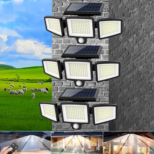 Ultra-Bright 2500LM Solar Motion Flood Light Set