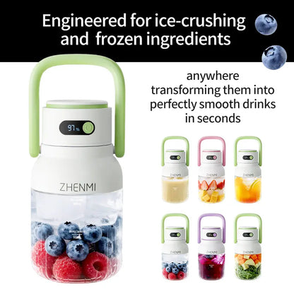 33oz Cordless Portable Blender - 30s Ice Crushing Power for On-The-Go Smoothies