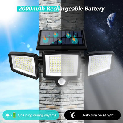 Ultra-Bright 2500LM Solar Motion Flood Light Set