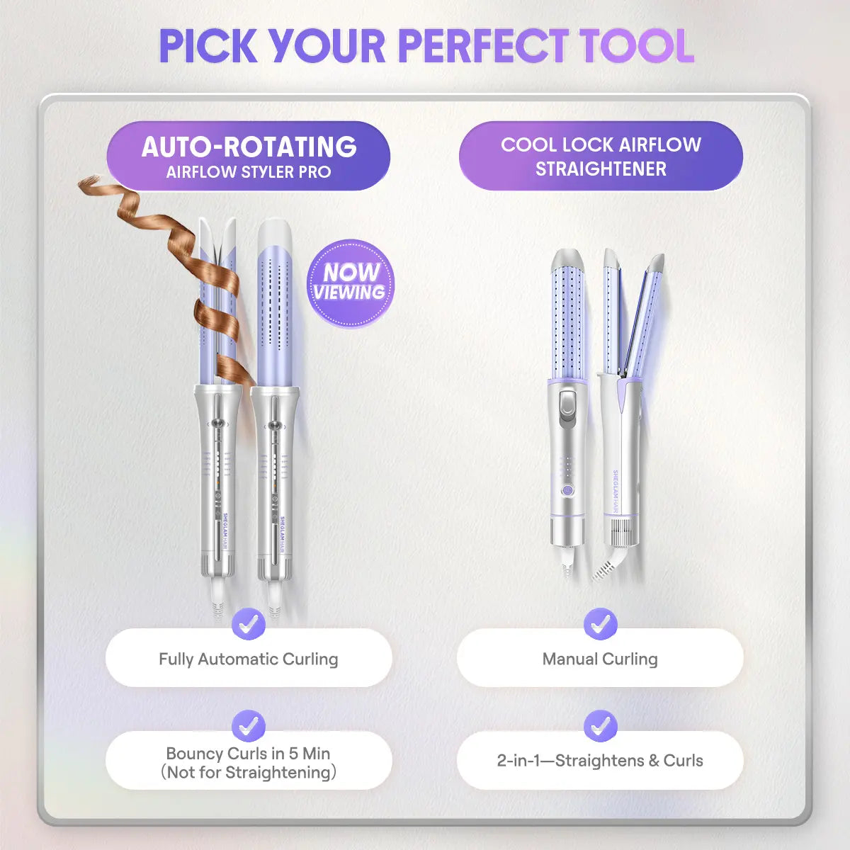 360° Airflow Automatic Rotating Hair Styler & Curler