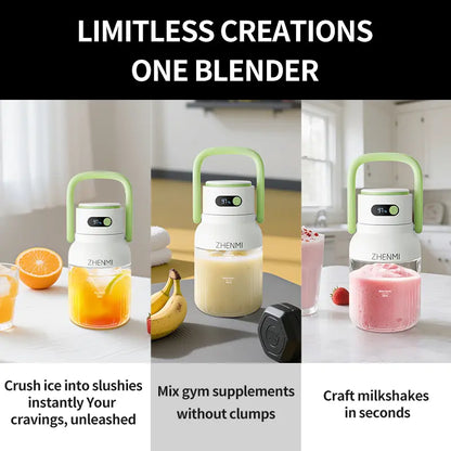 33oz Cordless Portable Blender - 30s Ice Crushing Power for On-The-Go Smoothies