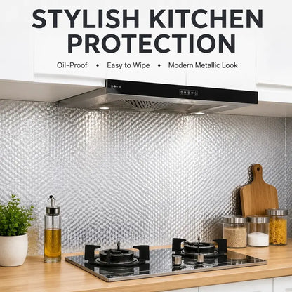 Premium Oil-Proof & Heat-Resistant Self-Adhesive Kitchen Foil Roll