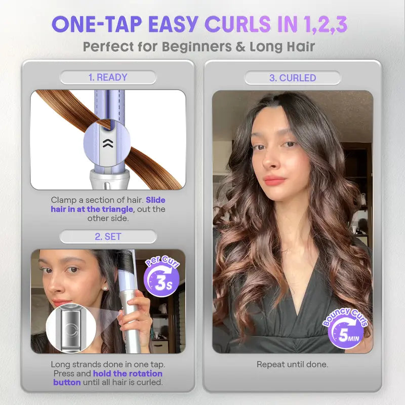 360° Airflow Automatic Rotating Hair Styler & Curler
